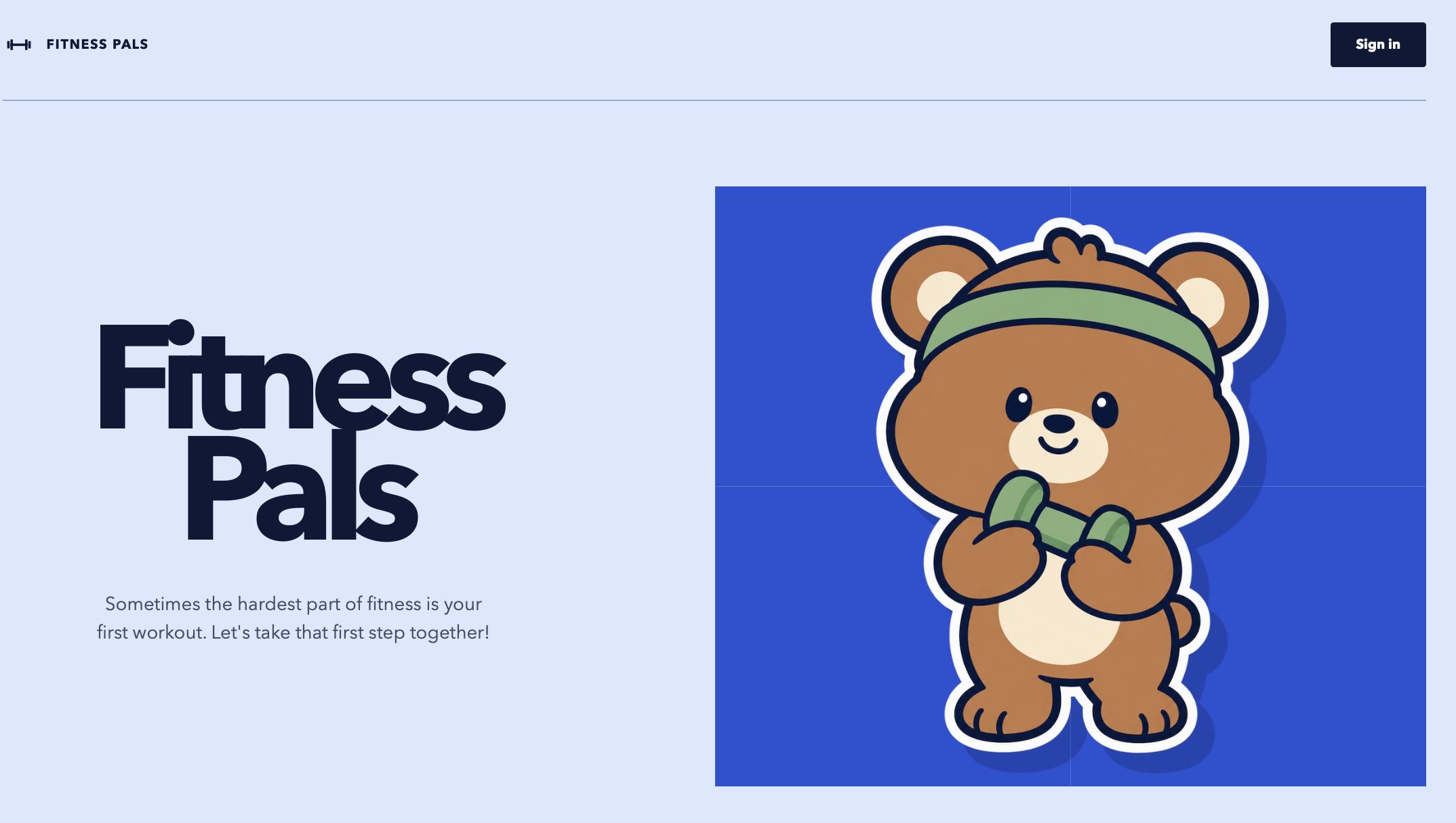 Fitness Pals marketing page